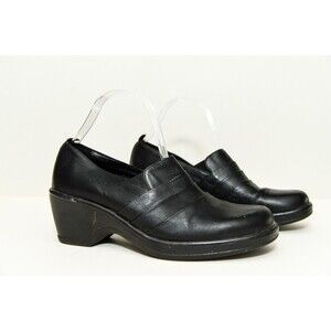 Dansko Women's Aubrey Pleated Professional Clogs Shoes Slip On Black 41 10.5/11